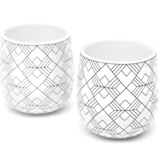 SET DE TAZAS PARA CAFE EXPRESO COLOR BLANCA 2 PC