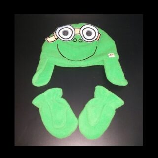 GORRO CON GUANTES PARA NIÑOS DISEÑO RANA