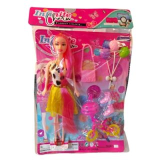 MUÑECA CON ACCESORIOS 7 PC