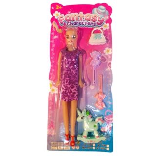 MUÑECA CON ACCESORIOS 5 PC