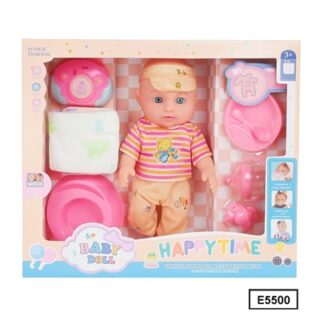 MUÑECA DE BEBE CON ACCESORIOS 8 PC