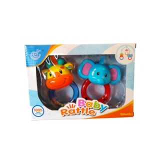 CHIN CHIN PARA BEBE DE ELEFANTE Y JIRAFA 2 PC