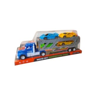 CAMION DE FRICCION CON CARROS DEPORTIVOS 41 CM