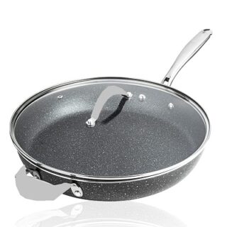 SARTEN DE 14 PULG CON TAPA DE VIDRIO