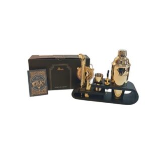 JUEGO DE COCTELERA COLOR ORO ROSA 9 PC