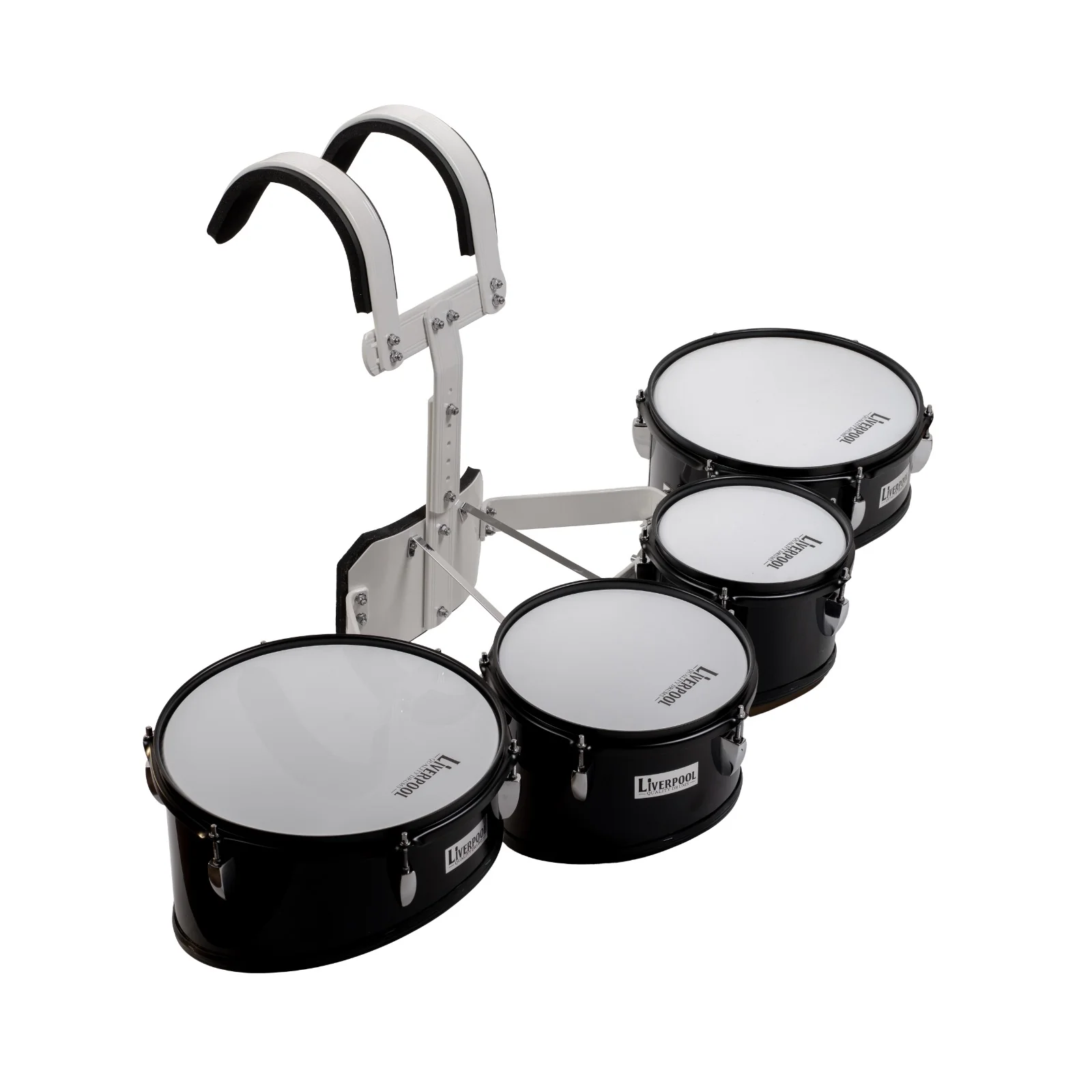 Cuádruple de Marcha Liverpool JBQA-04 Negro para Banda Escolar Profesional