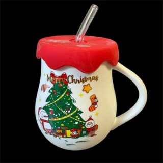 Taza Navideña de Cerámica de 12 cm