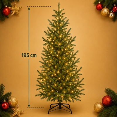 Árbol de Navidad con Luces LED de 195 cm