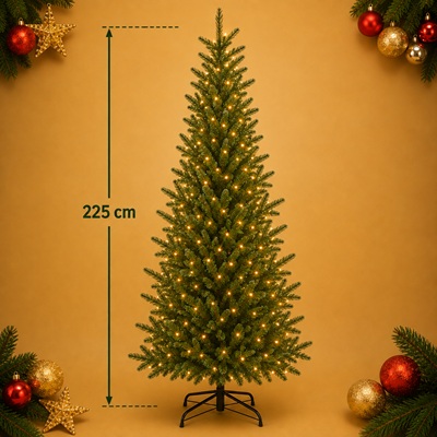Árbol de Navidad con Luces LED de 225 cm